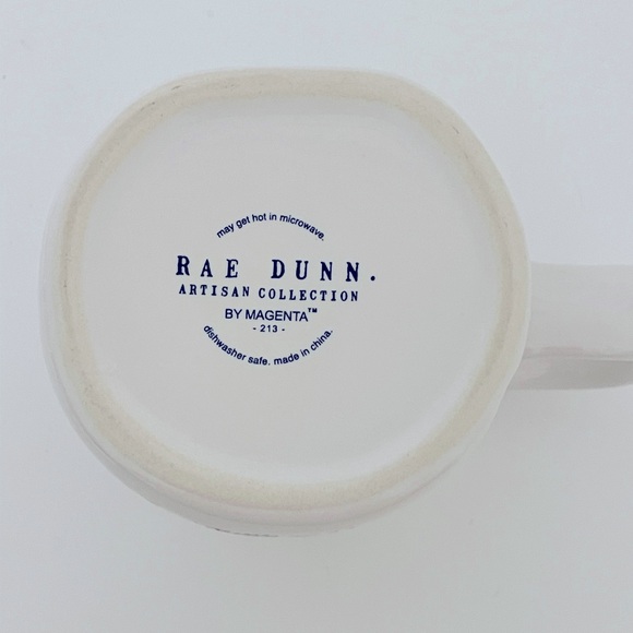 New RAE DUNN Oh La La White Ceramic Coffee Mug With Black Scribble Heart - Picture 7 of 9